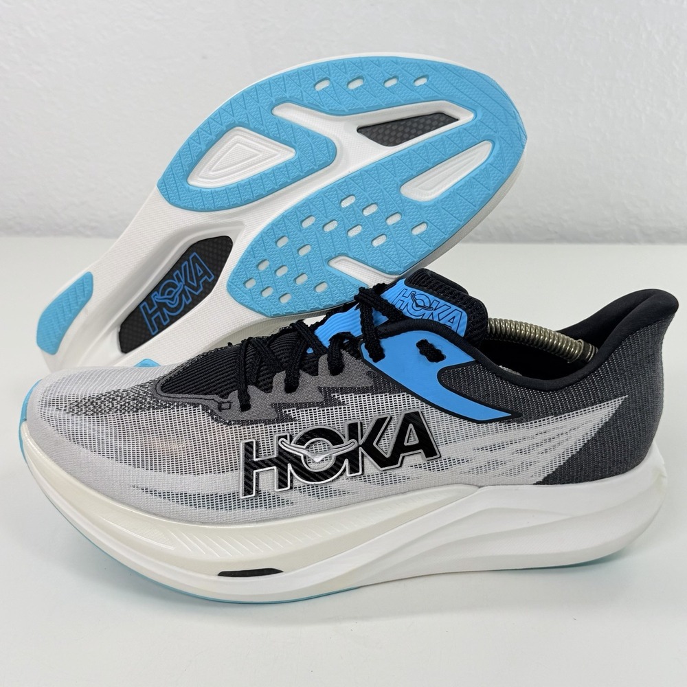 Hoka One One Rocket X 3 Unisex M10 W11 Running Performance Sneakers 1168724-WBLC